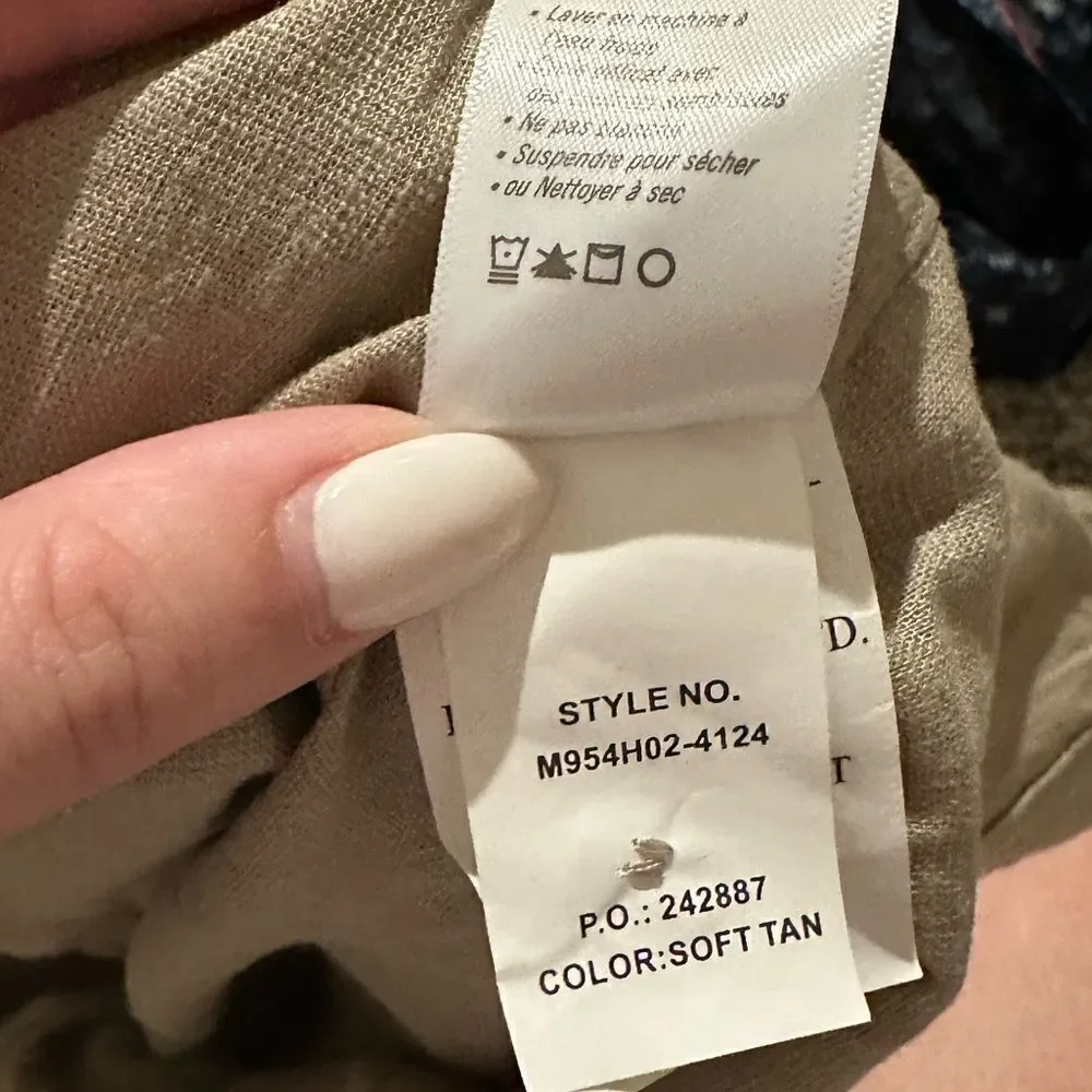 PAIGE NWT Men’s Ferrell Shirt in the color Soft Tan size Small